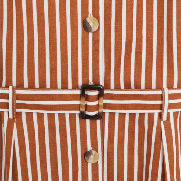 NWT Mango Belted striped shirt dress - Picture 4 of 7
